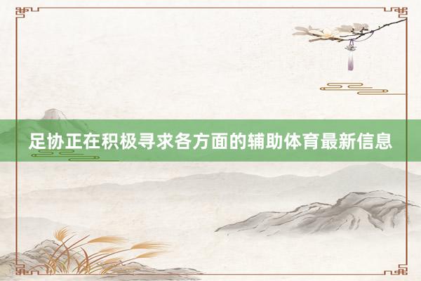 足协正在积极寻求各方面的辅助体育最新信息