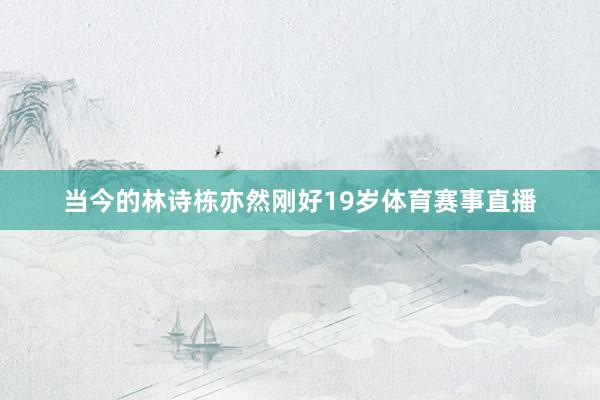 当今的林诗栋亦然刚好19岁体育赛事直播